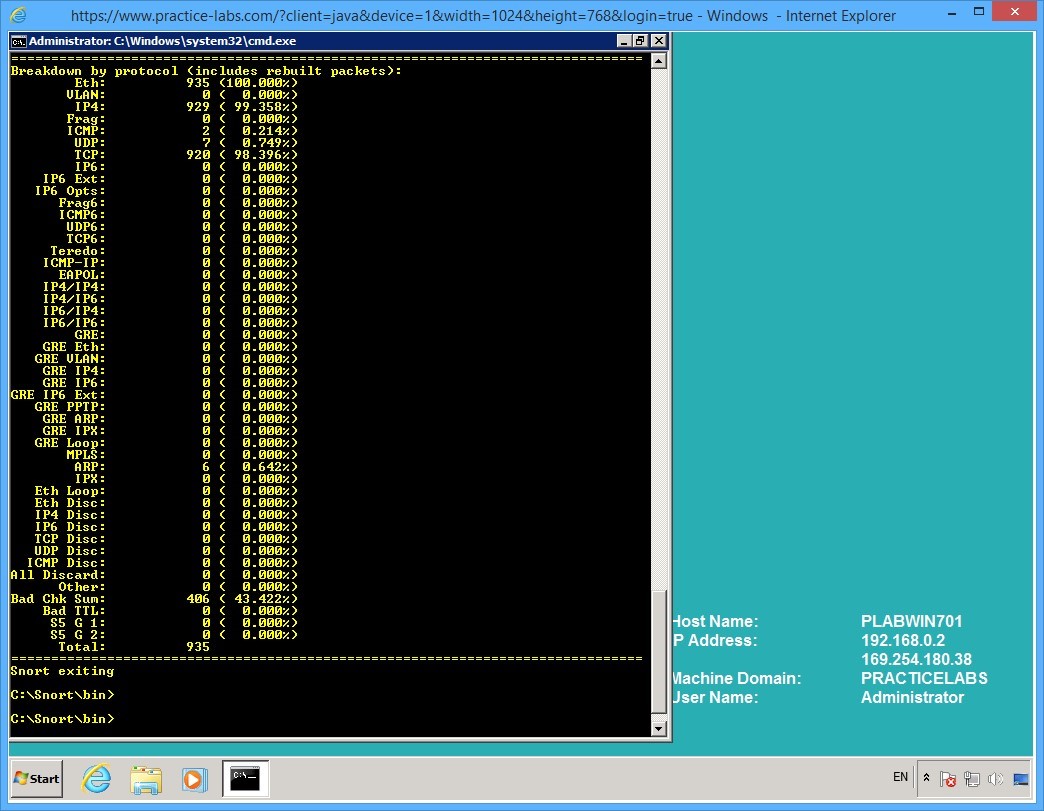 Practice Labs screenshot.
